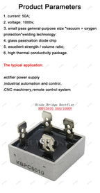 1PCS KBPC5010 Diode Bridge bridge rectifier KBPC3510 KBPC1510 SKBPC5016 New and Original