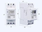 TOMZN New Type Din Rail Single Phase Weekly Ogrammable Digital TIME SWITCH Relay Timer Control AC 220V 230V 12V 24V 48V 16A
