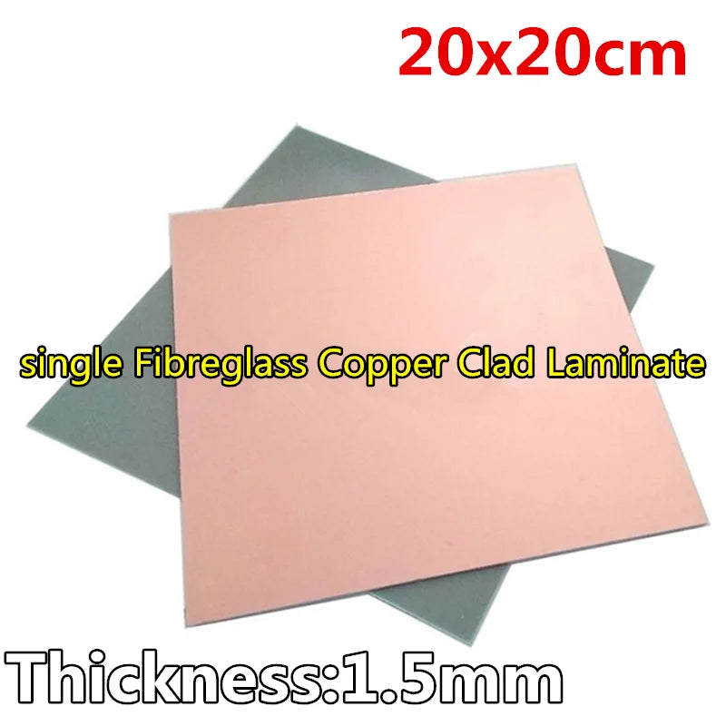 1pcs single Fibreglass Copper Clad Laminate Experimental breadboard 7x10 10x15 15x20 20x20 20x30 30x40 50x60cm PCB