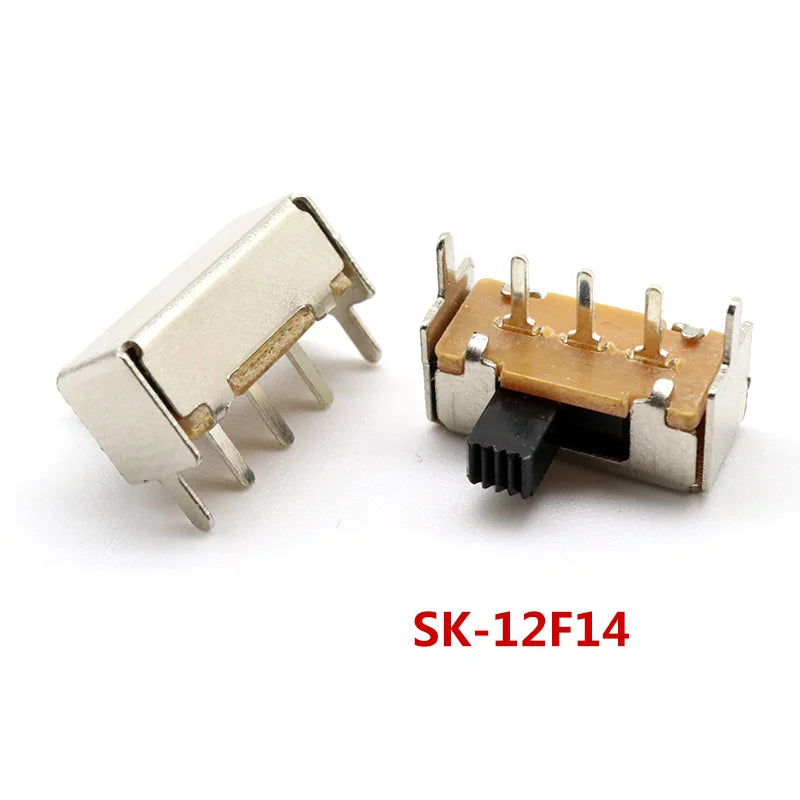 10PCS Slide Switch Micro-power Toggle Switch Single and Double-row Direct-inserted Horizontal Sliding Second Gear Third Gear