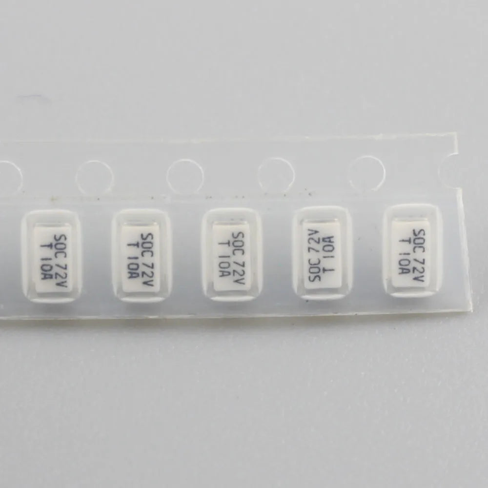 10pcs Micro Fuse SMD SMT 1206 72V 11CT T 1A 1.25A 1.6A 2A 2.5A 3.15A 4A 5A 6.3A 8A 10A 72V DC Slow Blow 3216 Surface Mount SOC