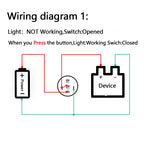 Metal Button Switch 12/16/19/22mm Car Engine Power Switch 3V 5v 12v 24v 220v LDE Light Momentary Self-locking Waterproof Button