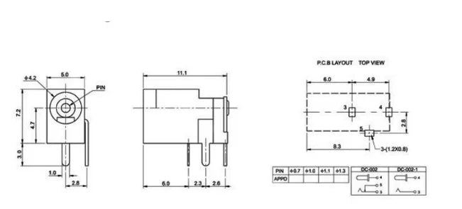 5Pcs DC Power Jack Connector 3.5×1.35mm 4.0×1.7mm Female Socket Assortment DC002 DC003 DC023 DC031 DC033