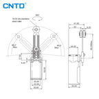 CNTD CLS-131 CLS Series Travel Limit Switch Water Resistant Oil Momentary Adjustable Two-Way Swivel Arm 1NO1NC 10A 250V TZ-9208