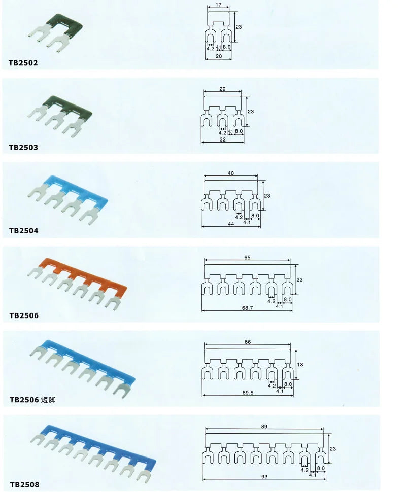 Terminal Block Connector Connection Strip Terminal Block Short Piece Connector TB Series 15A/25A