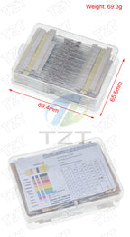 TZT 1/8W 5% 640pcs 64 Values 1R - 10MR 0.125W Carbon Film Resistors Assorted Kit Set