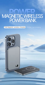10000mAh Ultra Thin Power Bank for MagSafe,Magnetic Wireless Fast Charging MacSafe Portable Battery For iPhone Xiaomi Samsung