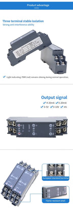 single phase AC current transducer / 0-5A / 4-20mA isolated modules / 0-10A voltage transducer