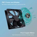 GDSTIME Dual 40mm 50mm 60mm 80mm 92mm 120mm 140mm DC 5V Powered USB Fans with 2 in 1 USB Cable for AV Receiver DVR Cooling