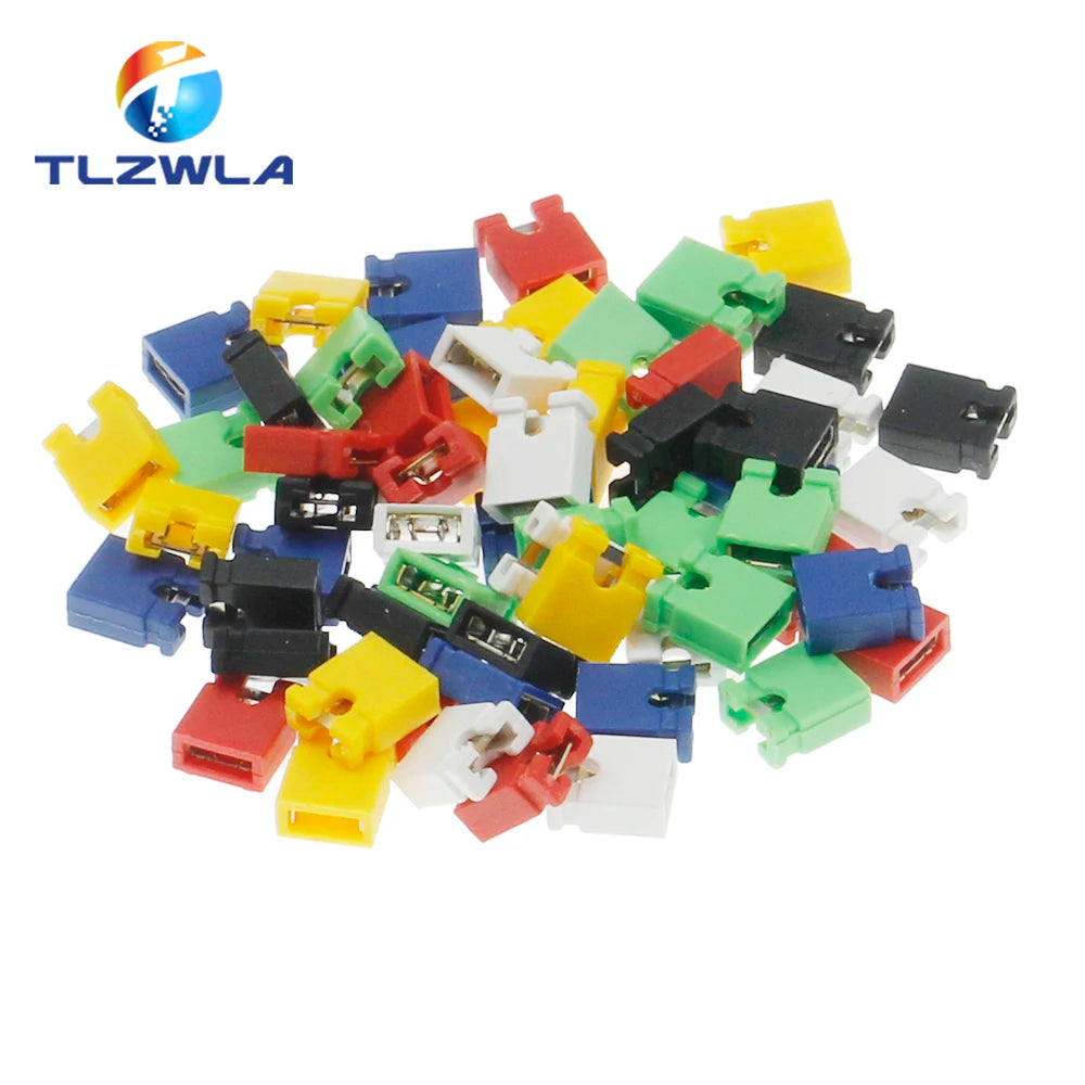 100PCS 2.54mm Jumper Cap Pin Header Jumper Blocks Connector For Circuit Board 2.54 Spacing
