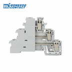 10Pcs DIKD 1.5 3 Levels Sensor Screw Connector 2.5 mm² 6-Conductor Electric Din Rail Triple Three Level Terminal Block DIKD1.5
