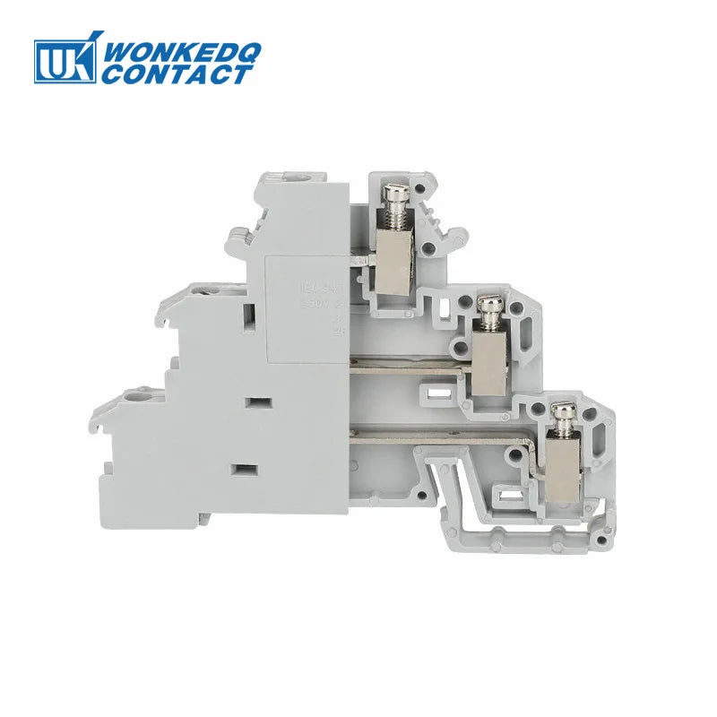 10Pcs DIKD 1.5 3 Levels Sensor Screw Connector 2.5 mm² 6-Conductor Electric Din Rail Triple Three Level Terminal Block DIKD1.5