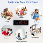 Programmable Remote Control LED Crossfit Timer Interval Timer Garage Timer Sports Training Clock Crossfit Gym Timer