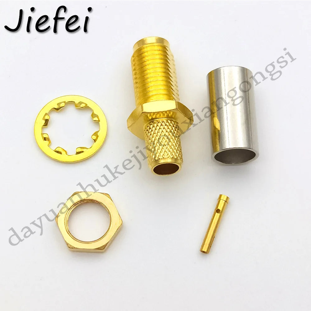 100-400 PCS SMA Male Plug / RP-SMA Female  Jack Crimp RG58 LMR195 RG142 RG400 RG223 RF Connector