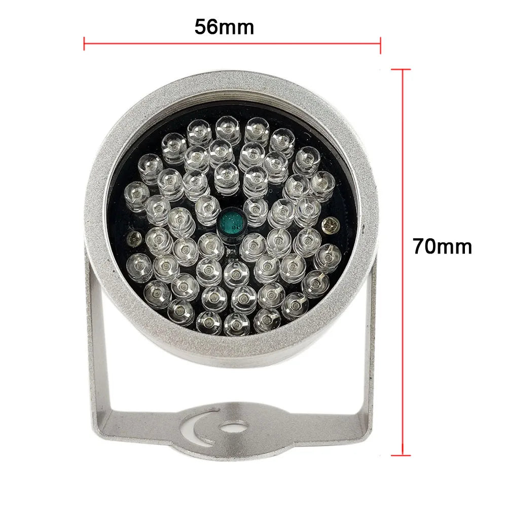 48 LED IR Illuminator Light Infrared Led Lamp 850nm Metal Waterproof Night Vision Lighting For CCTV Camera Fill Light With Screw