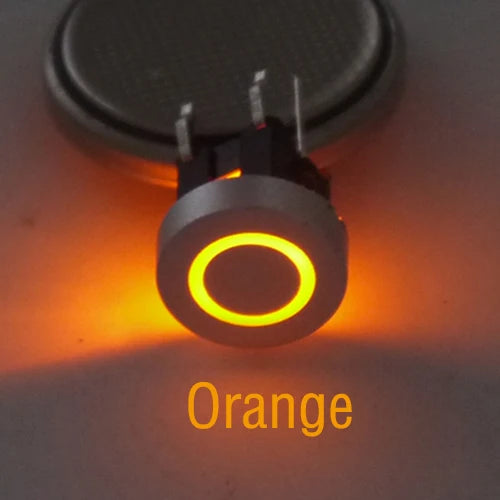 10PCS 6X6X7.2mm illuminated Momentary Tact Switch Button No Loacking 6Pin DIP LED 12V Mini Push Button Switch