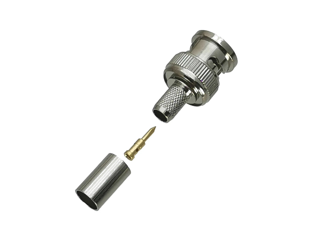 10Pcs Connector BNC Male plug Crimp For RG8X RG-8X LMR240 Cable 50ohm RF Adapter Coaxial High Quanlity