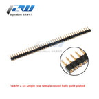 5 Pcs/Lot Round Hole Pin Header 2.54MM Pitch Row Female Single Row 1x40P, Double Row 2x40P, Double Row Pin Round Pin Gold Plated