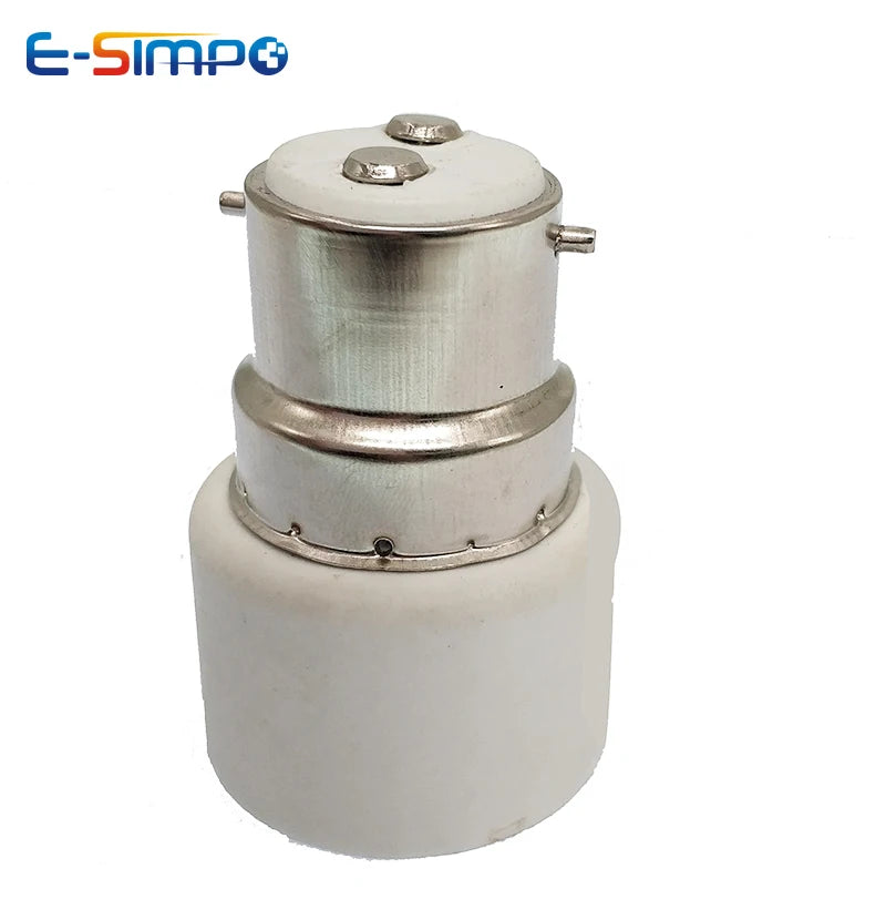 2pc E26 E27 Screw B22 Bayonet Rated 220V6A  Lamp Holder Light Base Socket to US EU AC Power Cord Outlets Plug Adapter Converter