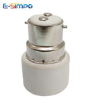 2pc E26 E27 Screw B22 Bayonet Rated 220V6A  Lamp Holder Light Base Socket to US EU AC Power Cord Outlets Plug Adapter Converter