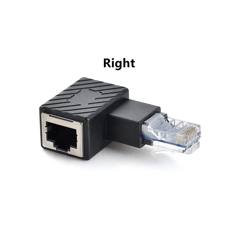 90/180/270 Degree Right Angle RJ45 Male to Female Cat5/6 Ethernet LAN Extension Adapter Cable  Screw panel mount Ethernet 30cm