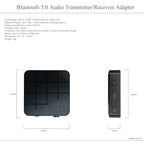 Grwibeou Bluetooth 5.0 4.2 Receiver and Transmitter Audio Music Stereo Wireless Adapter RCA 3.5MM AUX Jack For Speaker TV Car PC