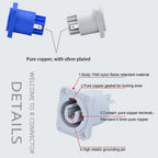 1PC Powercon Connector 3 pins 20A 250V NAC3FCA NAC3FCB Male Plug For Electric Drill LED Screen Stage Lighting Power Connecting