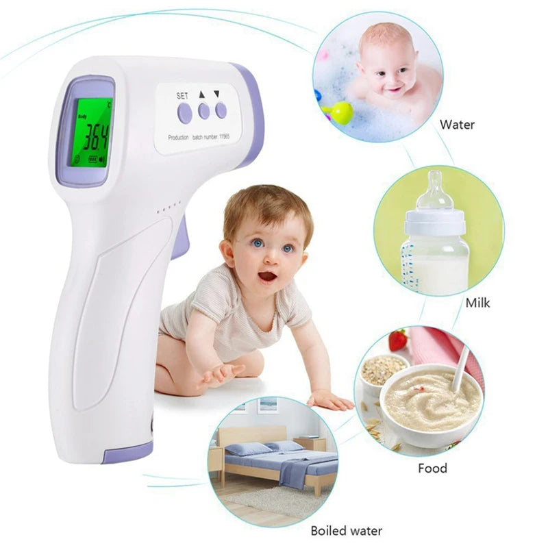 2024 LED Infrared Forehead Body Non-contact Thermometer for Infants Adults Outdoor Home Digital Fever Measurement Tool