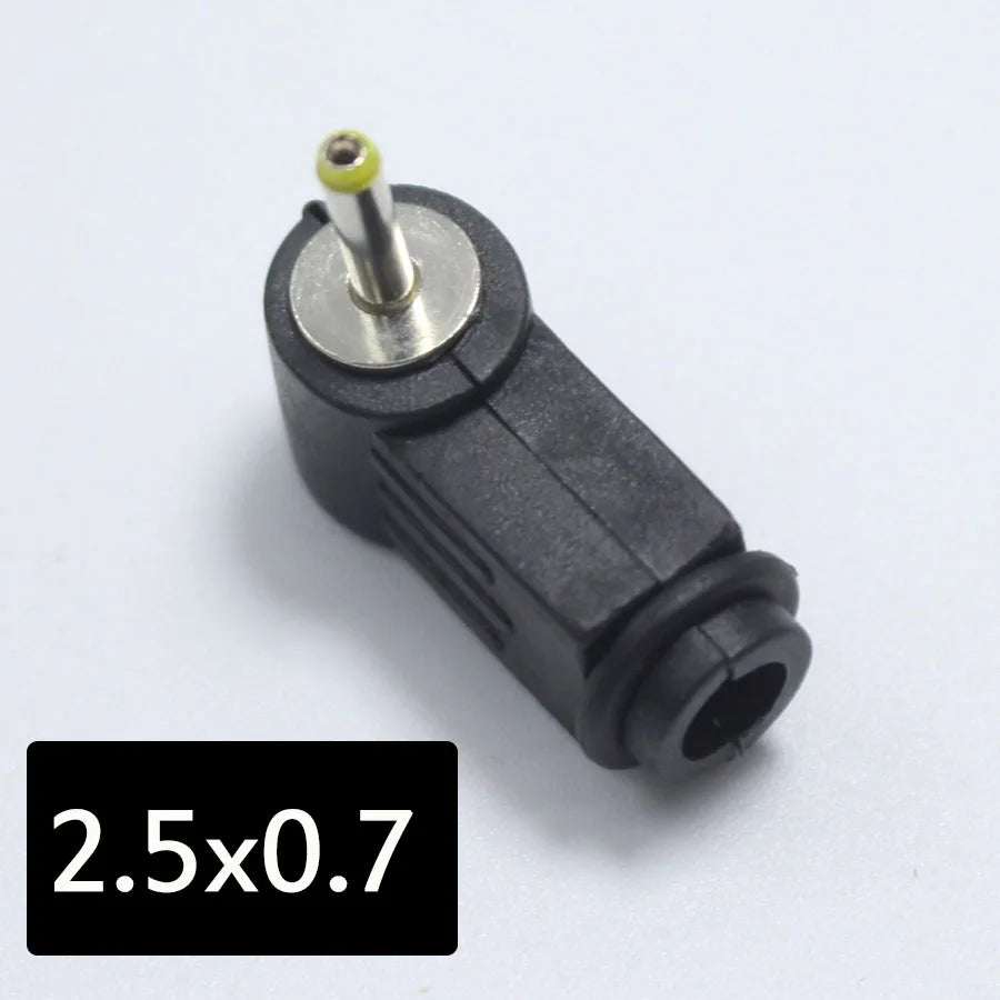 2PCS Male DC Power Plug Connector Angle 90 Degree L Shaped Plastic 5.5*2.5 5.5*2.1 4.8*1.7 4.0*1.7 3.5*1.35 3.5*1.1 2.5*0.7mm