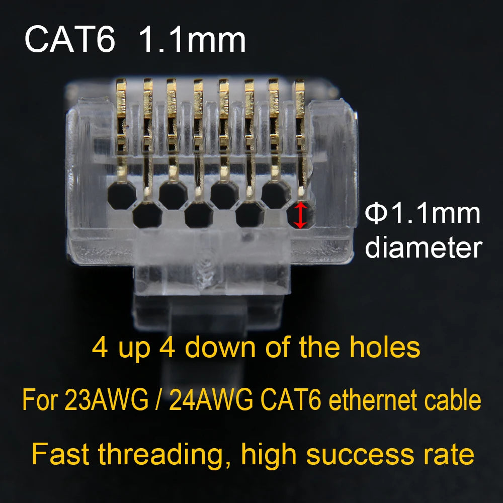 Xintylink RJ45 CAT6 Connector SFTP FTP STP Ethernet Cable Plug CAT5E CAT5 RG RJ 45 Network CAT 6 Metal Shielded Jack LAN 50U/6U
