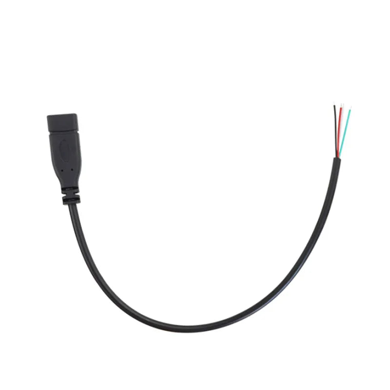 1pcs 25cm 2pin 4pin Wire USB 2.0 Type C Male Female Plug Extension Welding Type USB-C DIY Repair Cable Charger Connector