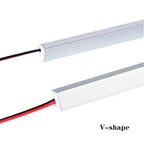 1-10 PCS LED Rigid Strip DC12V 50CM 20 Inch SMD5730 36LEDs U/V-Shaped Flat LED Aluminum Channel Rigid Strip for Indoor Lighting