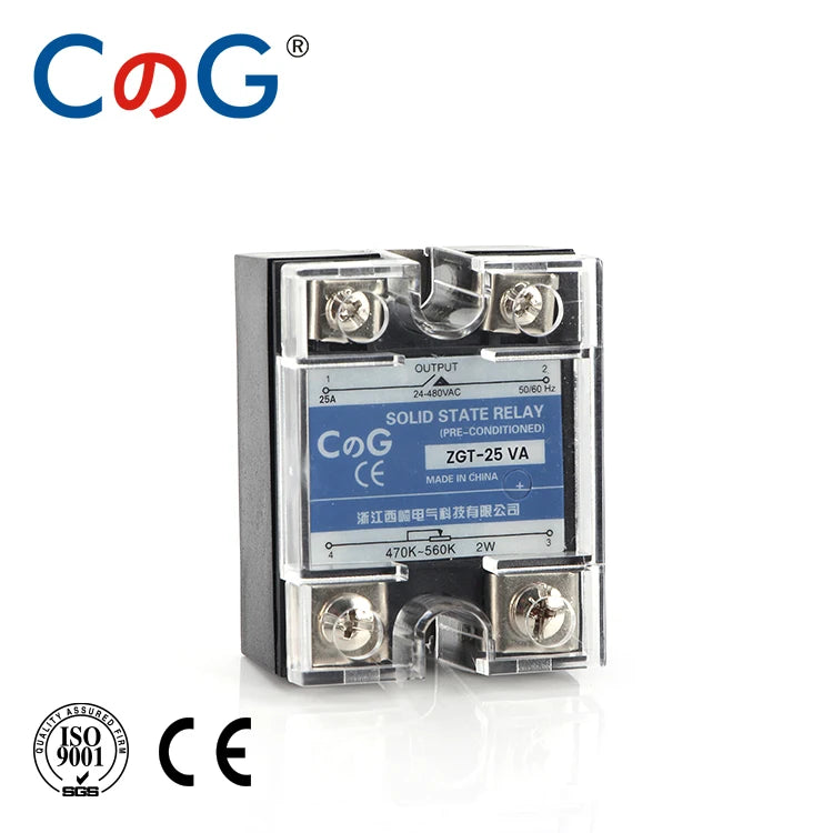 CG SSR-10VA 25VA 40VA SSR Single Phase Voltage Regulator Relay Heat Sink 10A 25A 40A VA Solid State Relay