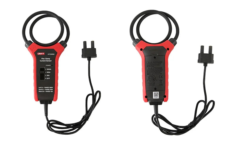 UNI-T UT-CS09D 3000A AC Flexible Current Sensor True RMS Rogowski Coil Clamp Probe BNC Connector Multimeter Electrician Tool