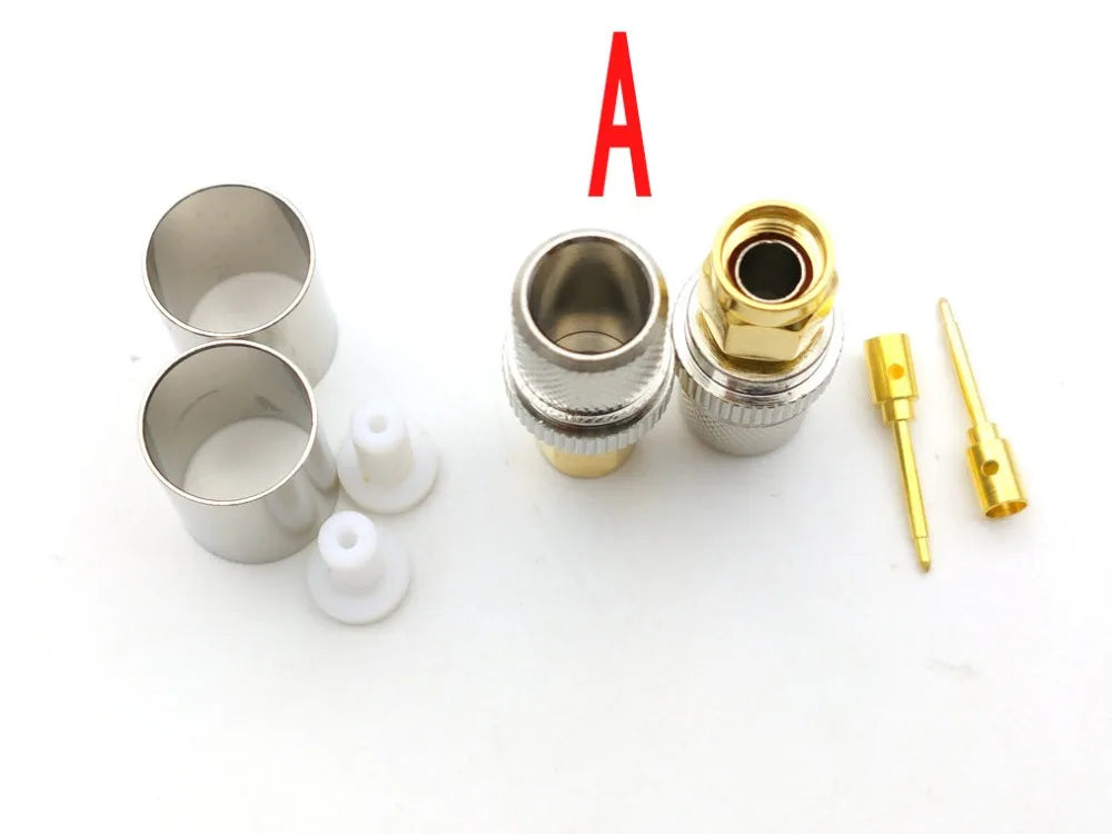 20pcs SMA Male Plug / RP-SMA Female Jack Crimp FOR RG8 RG165 RG213 LMR400 Cable RF Adapter