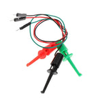 5PCS Electrical Test Hooks with Male Female Dupont Connector Wire Transistor Tester Probe Clip for Multimeter Instrumentation