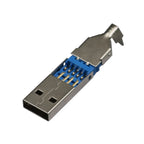 2/5/10Sets USB 3.0 Type A male connector jack soldering type socket 3 in 1 DIY USB 3.0 Jack Male Charging Socket
