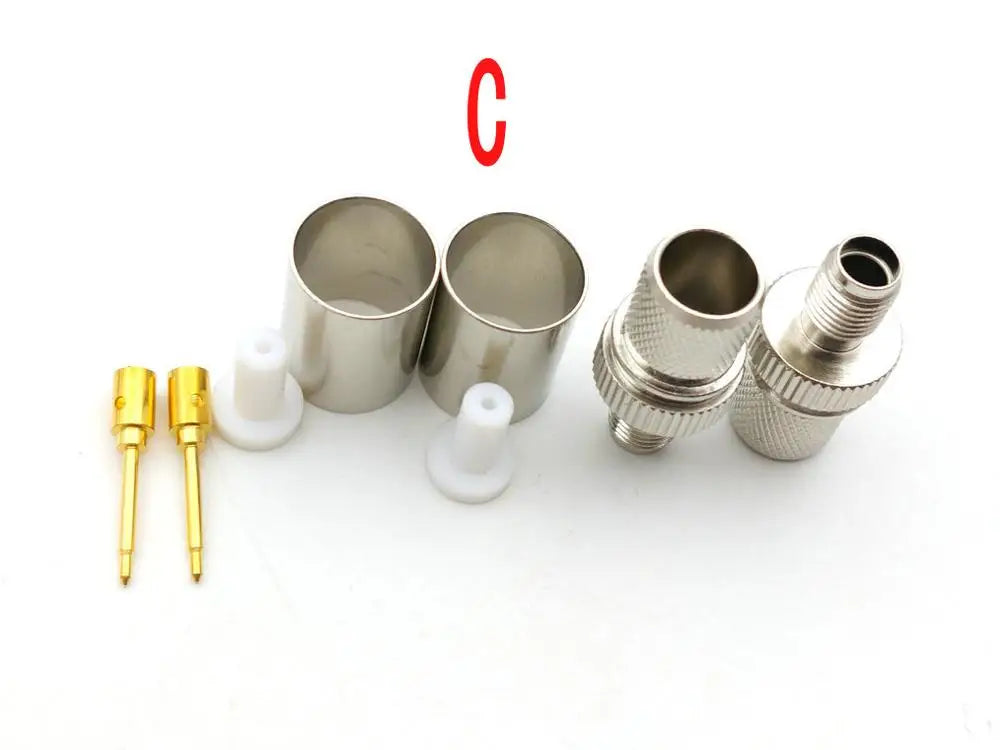 20pcs SMA Male Plug / RP-SMA Female Jack Crimp FOR RG8 RG165 RG213 LMR400 Cable RF Adapter