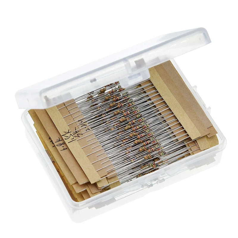 TZT 1/8W 5% 640pcs 64 Values 1R - 10MR 0.125W Carbon Film Resistors Assorted Kit Set