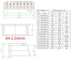 10Pairs Micro JST XH 2.54 2P 3P 4P 5P 6PIN Male Female Plug Connector 2.54mm Pitch With Wire Cable Battery Charging Cable