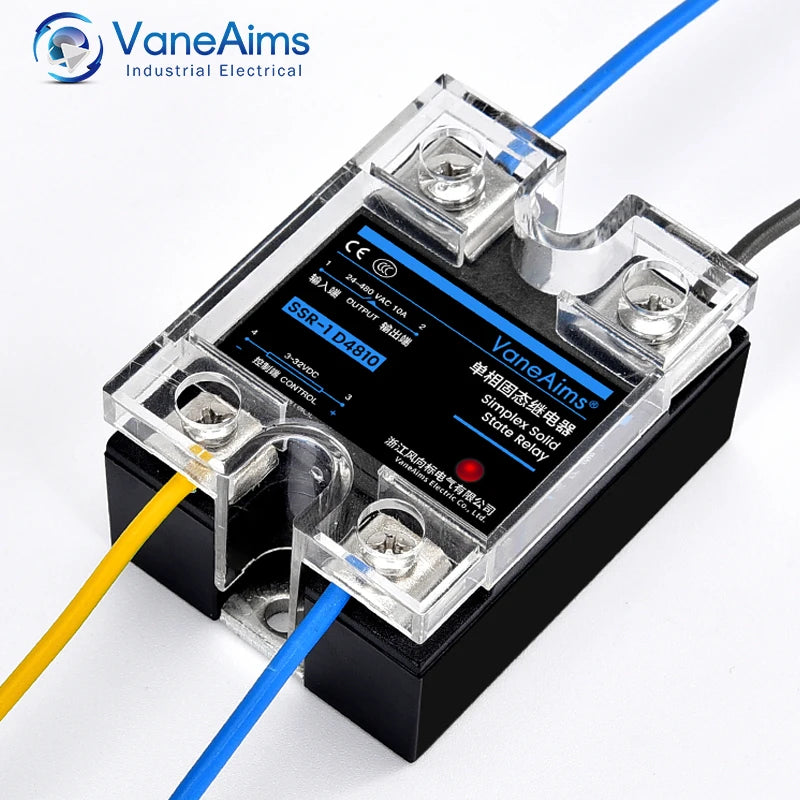 Solid State Relay Single Phase SSR 220V 25A 40A Output SSR-25DA SSR-40DA SSR-40AA SSR-40DD Relay Module for Temperature Control