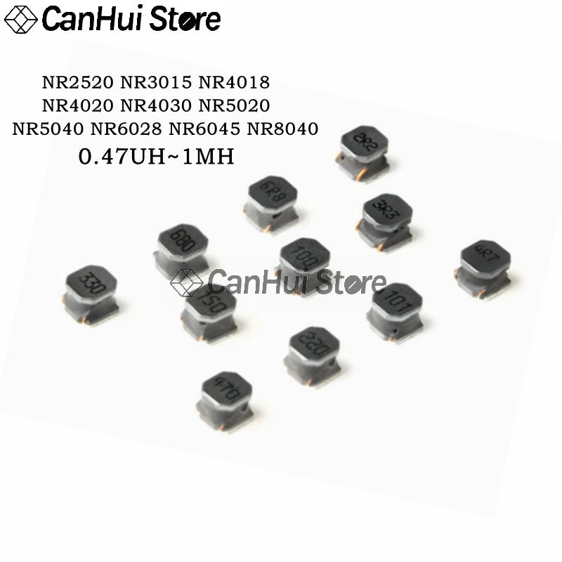 10pcs SMD Magnetic Glue Shielded Power Inductor 0.47UH~100UH NR2520 NR3015 NR4018 NR4020 NR4030 NR5020 NR5040 NR6028 NR6045 NR80