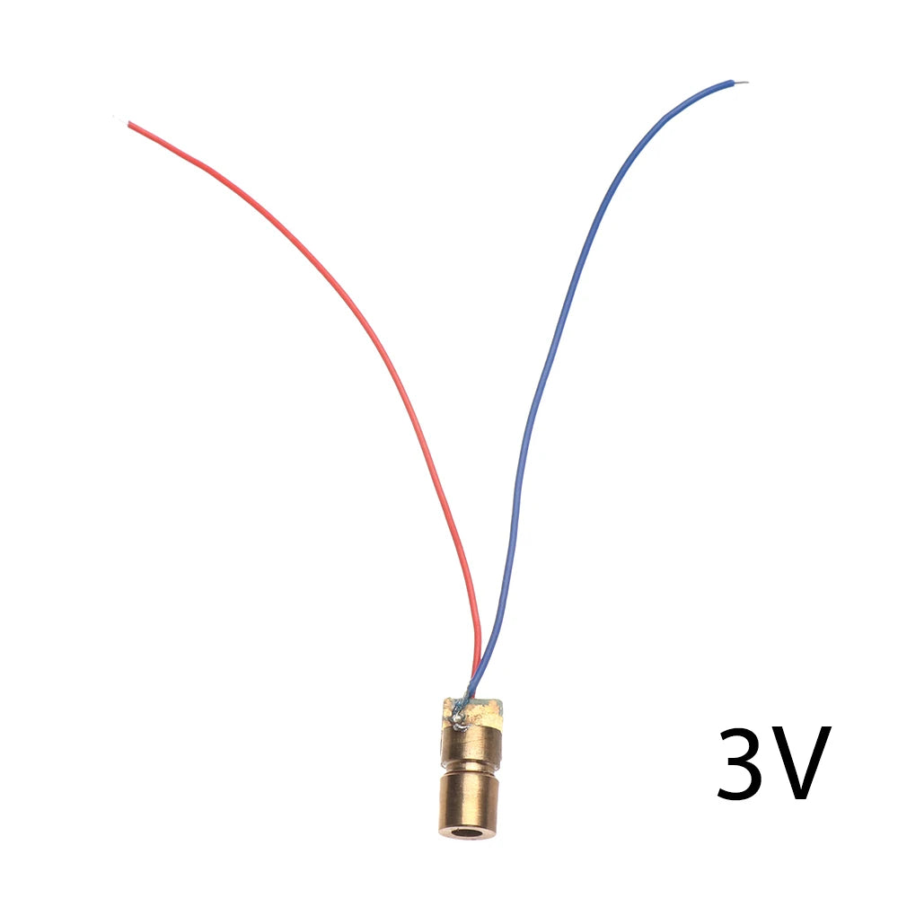 5pcs Laser Diode 650nm 6mm 3/5V 5 Million Watt Adjustable Laser Dot Module Red Copper Head Laser Woodworking Tools
