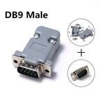 2/5sets DB-9 RS232 Serial Port Connector DB Connector 9/15/25/37 Pin Copper RS232 COM Adapter With Plastic Case Metal shell