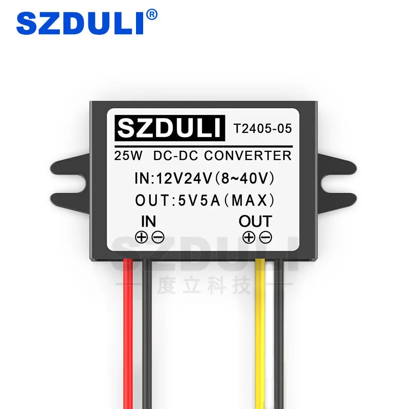 12V 24V to 5V 5A Power Module Transformer 12V to 5V Vehicle DC Power Module Converter CE RoHS