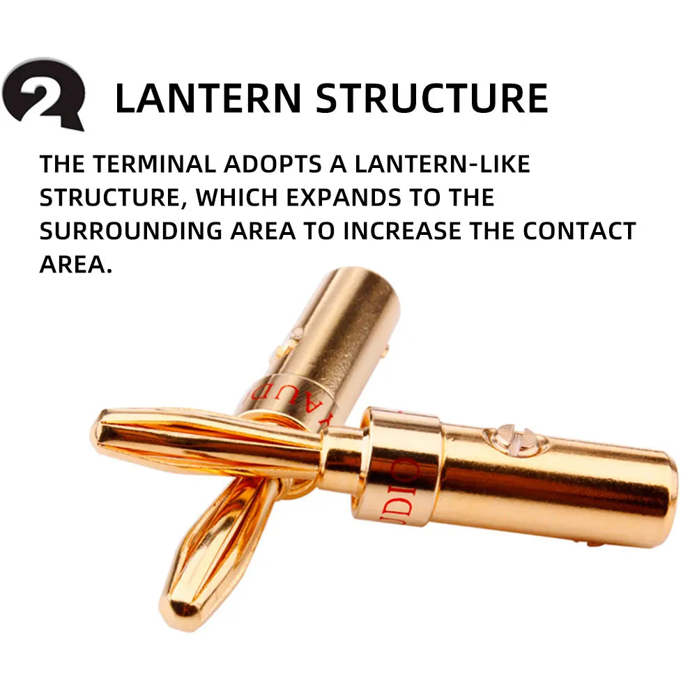 Banana Plug 4mm Alloy Gilding Banana Plugs for Speaker Cable Wire Banana Connector Adapter 8pcs Speaker Banana Plug Adapter