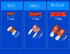 10pcs12V MINI SMALL MEDIUM Size Car Fuse Holder Add-a-circuit TAP Adapter Micro Mini Standard ATM Blade Fuse