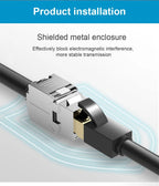 CAT5E/6/6A/7/8 UTP Network Module Tool-free RJ45 Shielded Keystone Unshielded Connector Cable Coupler Adapter FOR AMP Hot
