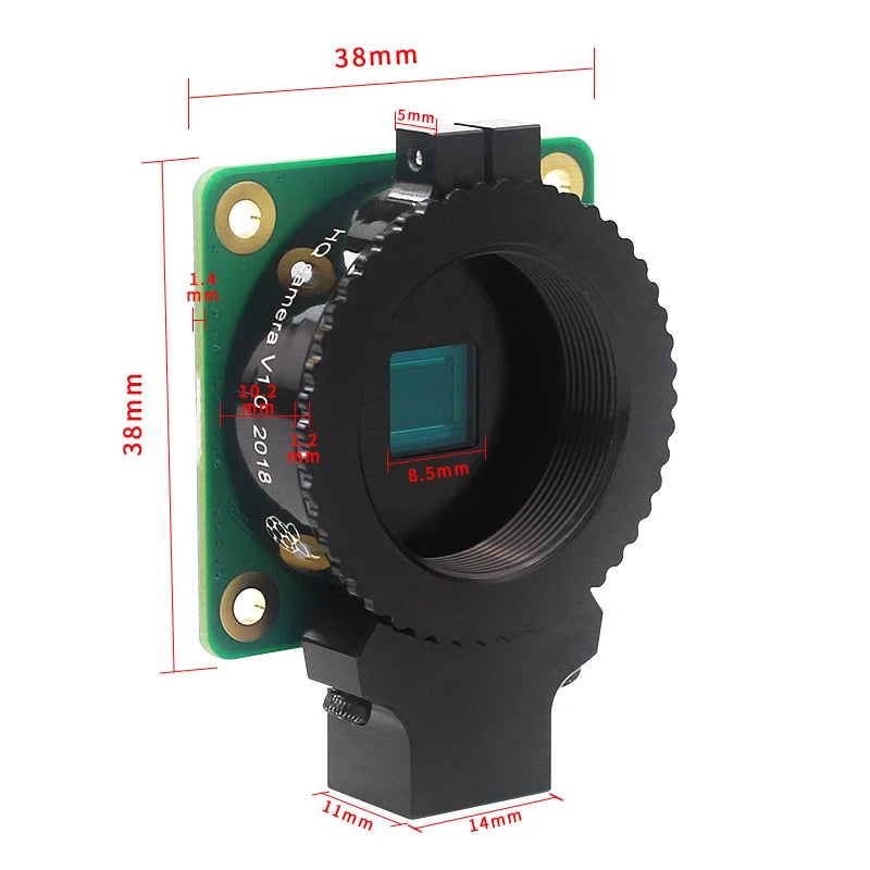 12.3 MP Raspberry Pi High Quality Camera with Sony IMX477 Sensor Optional 6mm CS 16mm C-mount 8-50mm Lens for Pi 4B 3B Zero 2 W