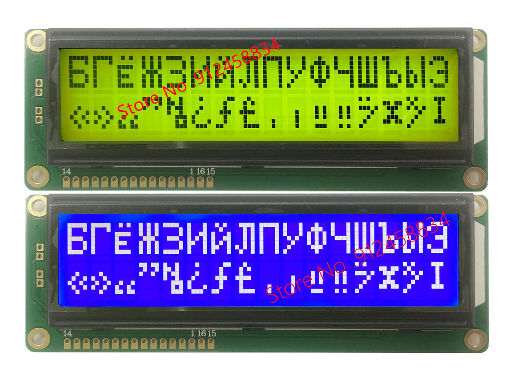 Big Large 16x2 1602 Russian Cyrillic Font Character  LCD Display STN Blue Cmpatible WH1602L-TMI-CT free ship